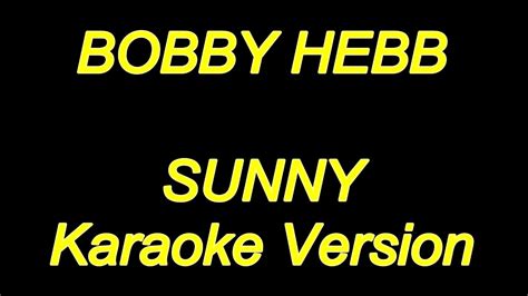 song sunny|Sunny by Bobby Hebb, with lyrics